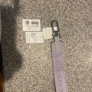 Lululemon Lilac Never Lost Keychain Strap with Silver Clip